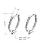S925 Silver Zircon Hoop Earrings for Women Wedding Gift