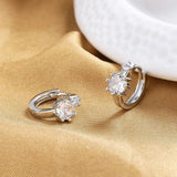 S925 Large Zircon Earrings Women Wedding Jewelry