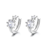 S925 Large Zircon Earrings Women Wedding Jewelry