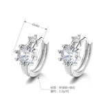 S925 Large Zircon Earrings Women Wedding Jewelry