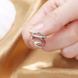 S925 Mini Hollow Round Zircon Earrings For Women Gift Jewelry
