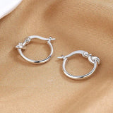 S925 Sterling Silver 10MM Round Knotted Earrings