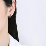 S925 Sterling Silver 10MM Round Knotted Earrings
