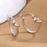 S925 Sterling Silver 10MM Round Knotted Earrings