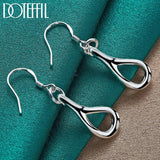 925 Silver Water Droplets Drop Earrings Wedding Jewelry
