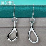 925 Silver Water Droplets Drop Earrings Wedding Jewelry