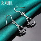 925 Silver Water Droplets Drop Earrings Wedding Jewelry
