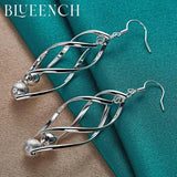 925 Silver Spinning Ball Earrings Wedding Jewelry