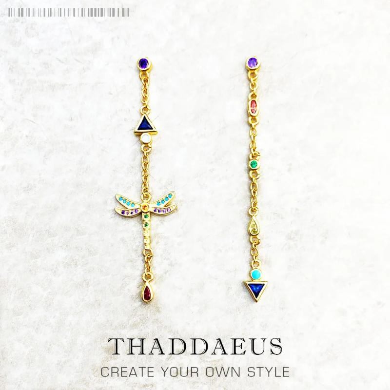 Dragonfly Drop Earrings in 925 Sterling Silver