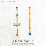 Dragonfly Drop Earrings in 925 Sterling Silver