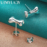 925 Silver Bone Stud Earrings Wedding Party Jewelry