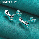 925 Silver Bone Stud Earrings Wedding Party Jewelry