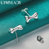 925 Silver Bone Stud Earrings Wedding Party Jewelry