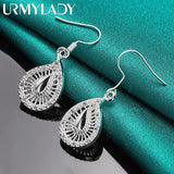 925 Sterling Silver Water Drop Earrings For Women