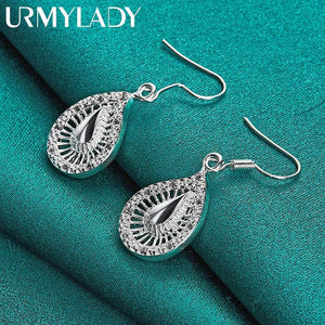 925 Sterling Silver Water Drop Earrings For Women