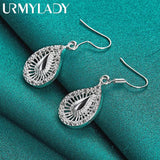 925 Sterling Silver Water Drop Earrings For Women