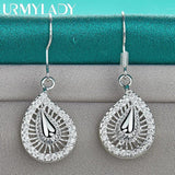 925 Sterling Silver Water Drop Earrings For Women