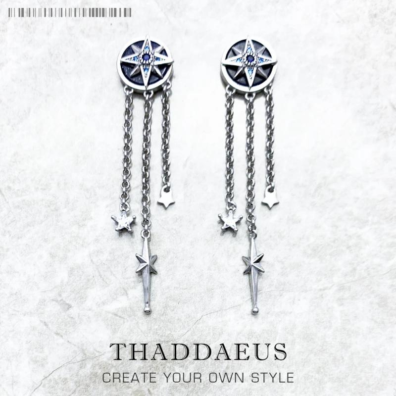Earrings Royalty Star With Stones, Europe Fine Jewelry for Women