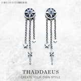 Earrings Royalty Star With Stones, Europe Fine Jewelry for Women