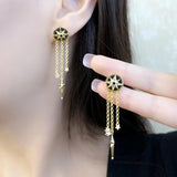 Earrings Royalty Star With Stones, Europe Fine Jewelry for Women