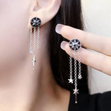 Earrings Royalty Star With Stones, Europe Fine Jewelry for Women