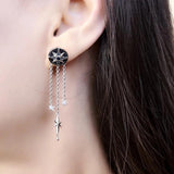 Earrings Royalty Star With Stones, Europe Fine Jewelry for Women