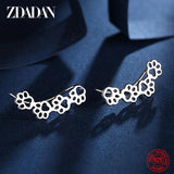 925 Sterling Silver Animal Footprint Earrings Women Wedding Charm Gift