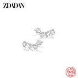 925 Sterling Silver Animal Footprint Earrings Women Wedding Charm Gift