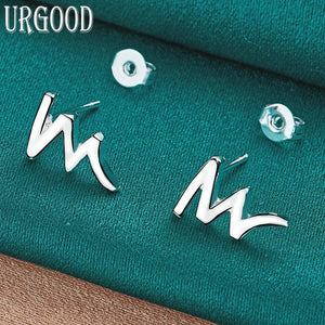 925 Silver Lightning Stud Earrings for Women