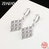 925 Silver Geometric Earrings For Women Jewelry