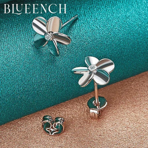 925 Sterling Silver Floral Earrings for Women's Wedding Parties