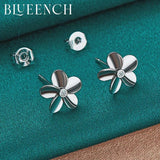 925 Sterling Silver Floral Earrings for Women's Wedding Parties