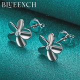 925 Sterling Silver Floral Earrings for Women's Wedding Parties