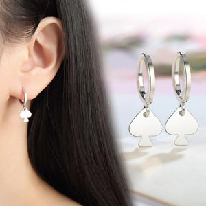 925 Silver Heart Peach Pendant Earring for Women