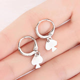 925 Silver Heart Peach Pendant Earring for Women