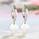 925 Silver Heart Peach Pendant Earring for Women