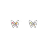 S925 Sterling Silver Flash Diamond Stud Earrings