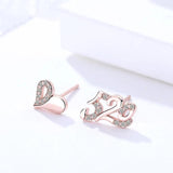Heart Love Earrings 925 Silver Jewelry Pure S925 Sterling Silver Stud Earring