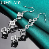Zircon Wedding Earrings 925 Silver Bridal Jewelry