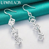 Zircon Wedding Earrings 925 Silver Bridal Jewelry