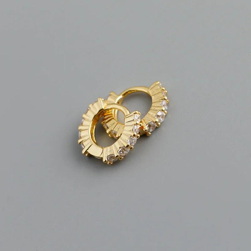 925 Silver Zircon Ear Buckle Women Bohemian Party Earring