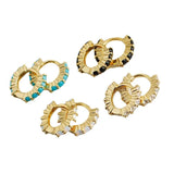 925 Silver Zircon Ear Buckle Women Bohemian Party Earring