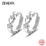 925 Sterling Silver Heart Hoop Earrings for Women Girls