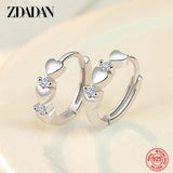 925 Sterling Silver Heart Hoop Earrings for Women Girls