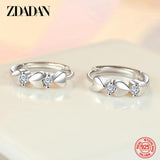 925 Sterling Silver Heart Hoop Earrings for Women Girls
