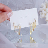 Zircon Tassel Earrings 14k Charm Wedding Jewelry Gift