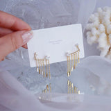 Zircon Tassel Earrings 14k Charm Wedding Jewelry Gift