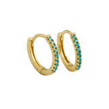 Zircon Round Ear Buckle 925 Sterling Silver Earrings