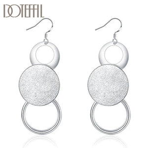 925 Silver Geometric Multicycle Earrings Charm Jewelry