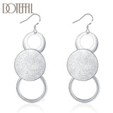 925 Silver Geometric Multicycle Earrings Charm Jewelry